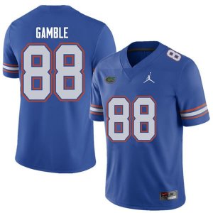 Men's Florida Gators #88 Kemore Gamble NCAA Jordan Brand Royal Authentic Stitched College Football Jersey PLQ4462GT